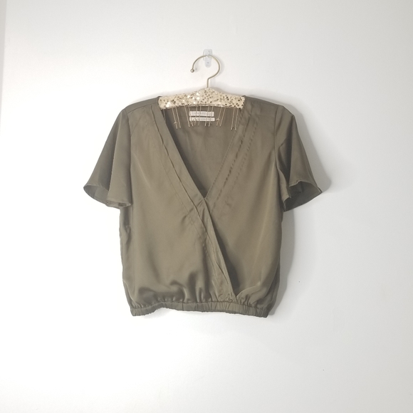 Urban Outfitters Tops Urban Outfitters Olive Green Top Poshmark